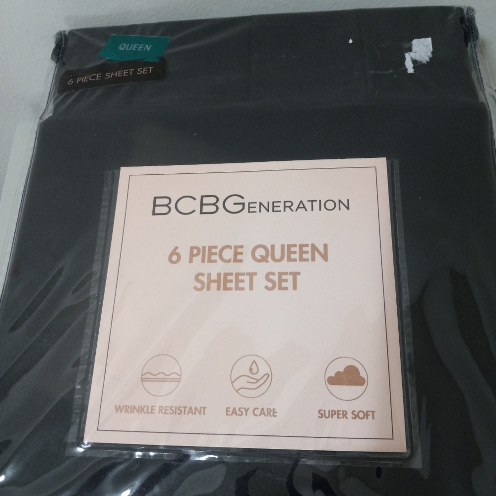 Queen 6 piece Sheet Set - BCBGeneration black